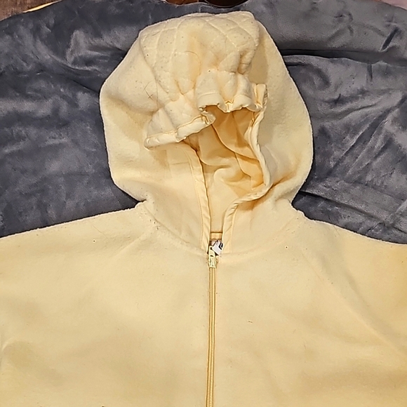 F Baby Winter Snowsuit Hooded/Footed Snow, warm yellow mittens, zip up, adorable - Picture 5 of 6